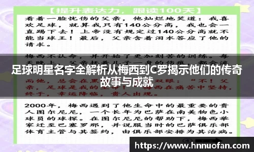 足球明星名字全解析从梅西到C罗揭示他们的传奇故事与成就
