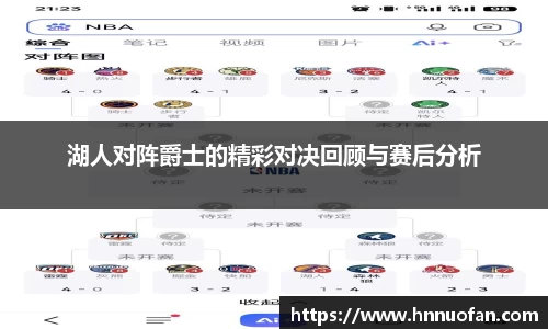 湖人对阵爵士的精彩对决回顾与赛后分析